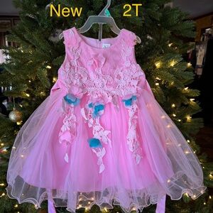 Pink dress for girls 12m